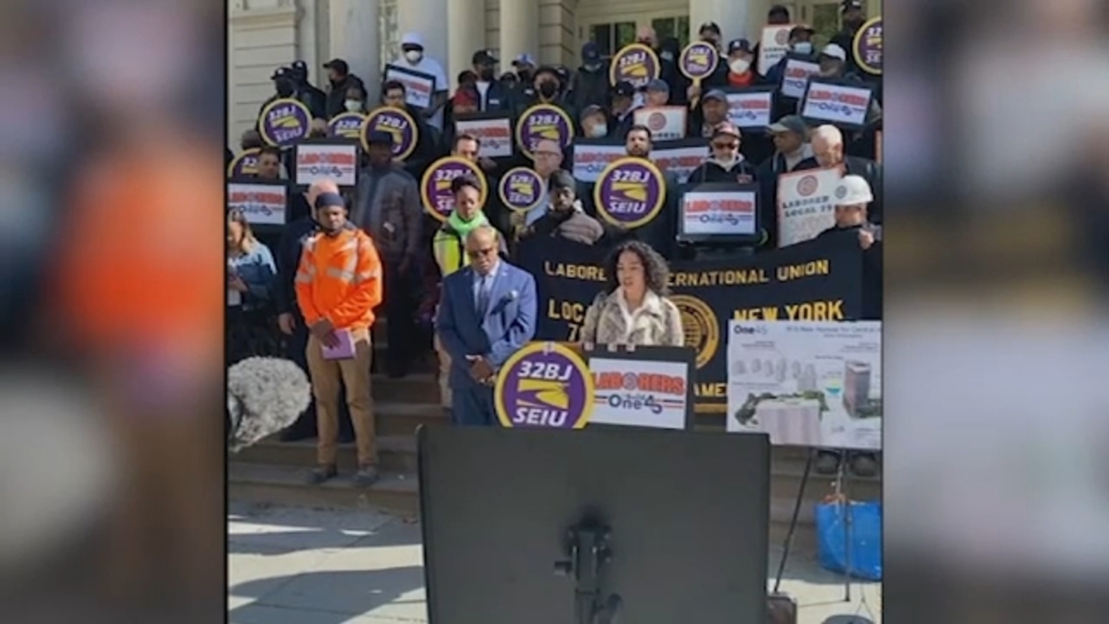 2 labor unions rally in support of Harlem development; many in community skeptical - 32BJ 2 labor unions rally in support of Harlem development; many in community skeptical