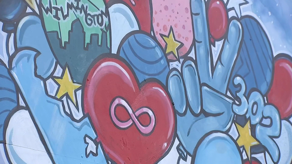 Artist creates Delaware Street Art Trail mural to inspire unity, hope 