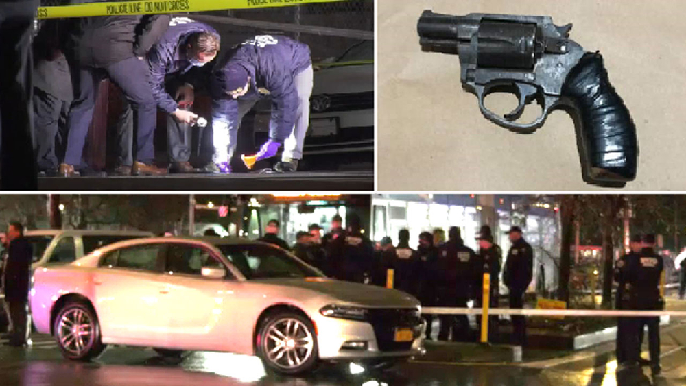 Cop stable after being shot in back; suspect in custody
