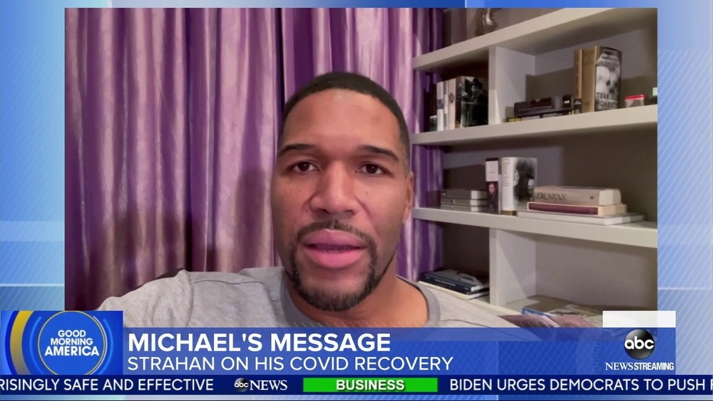Strahan's message on his COVID-19 recovery