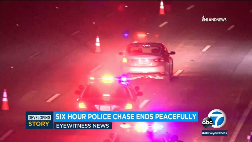 Suspect arrested after leading police on 6-hour chase through SoCal