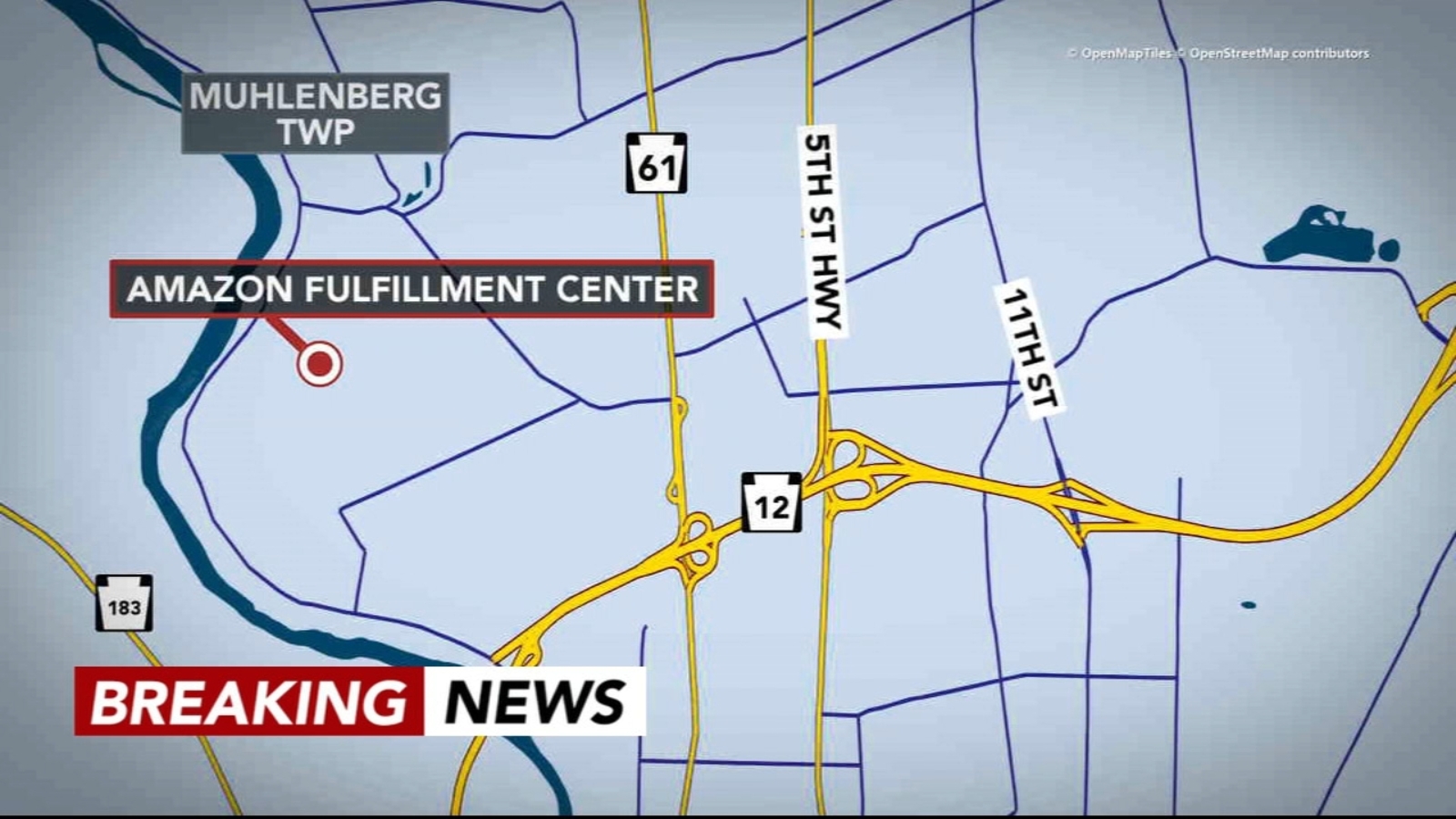 Amazon fulfillment center in in Muhlenberg Township, Berks County ...
