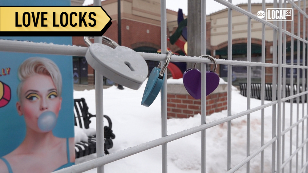 Love Locks Wall spreading Valentine's Day cheer