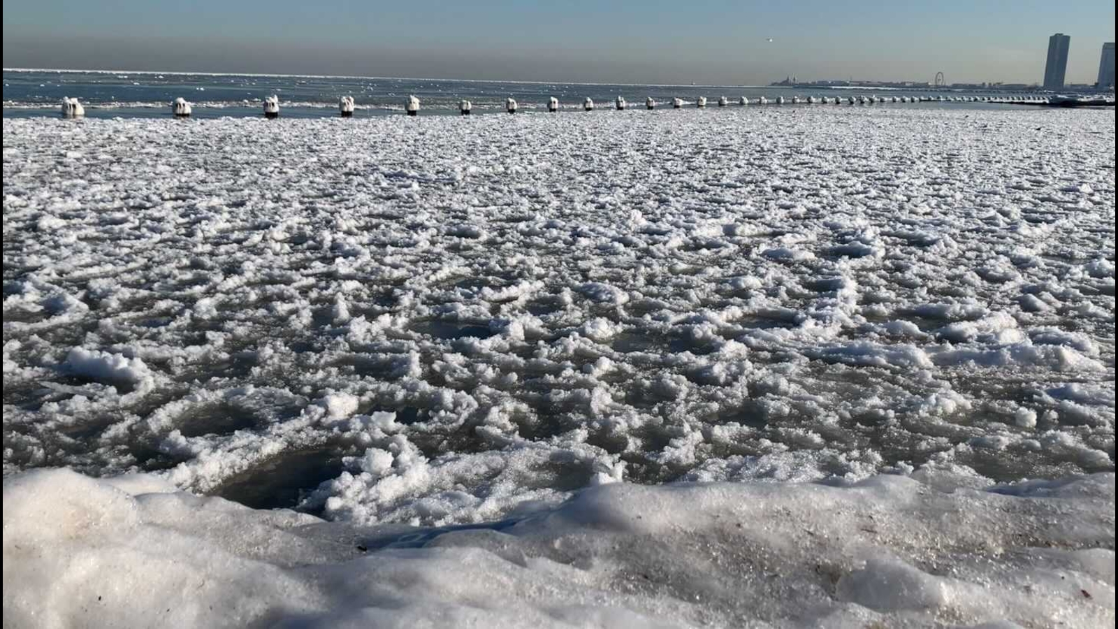 'Pancake ice' What is this winter wonder floating on Lake Michigan