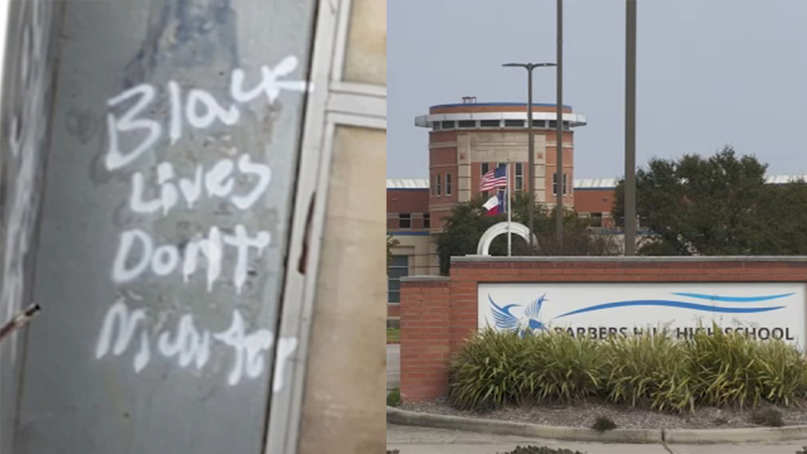 'Black Lives Don't Matter' Racial message written on walls at Barbers Hill High School - Vimarsana News