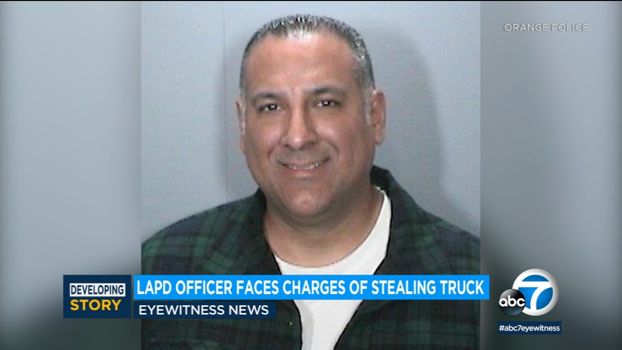 LAPD officer charged with stealing pickup truck in OC