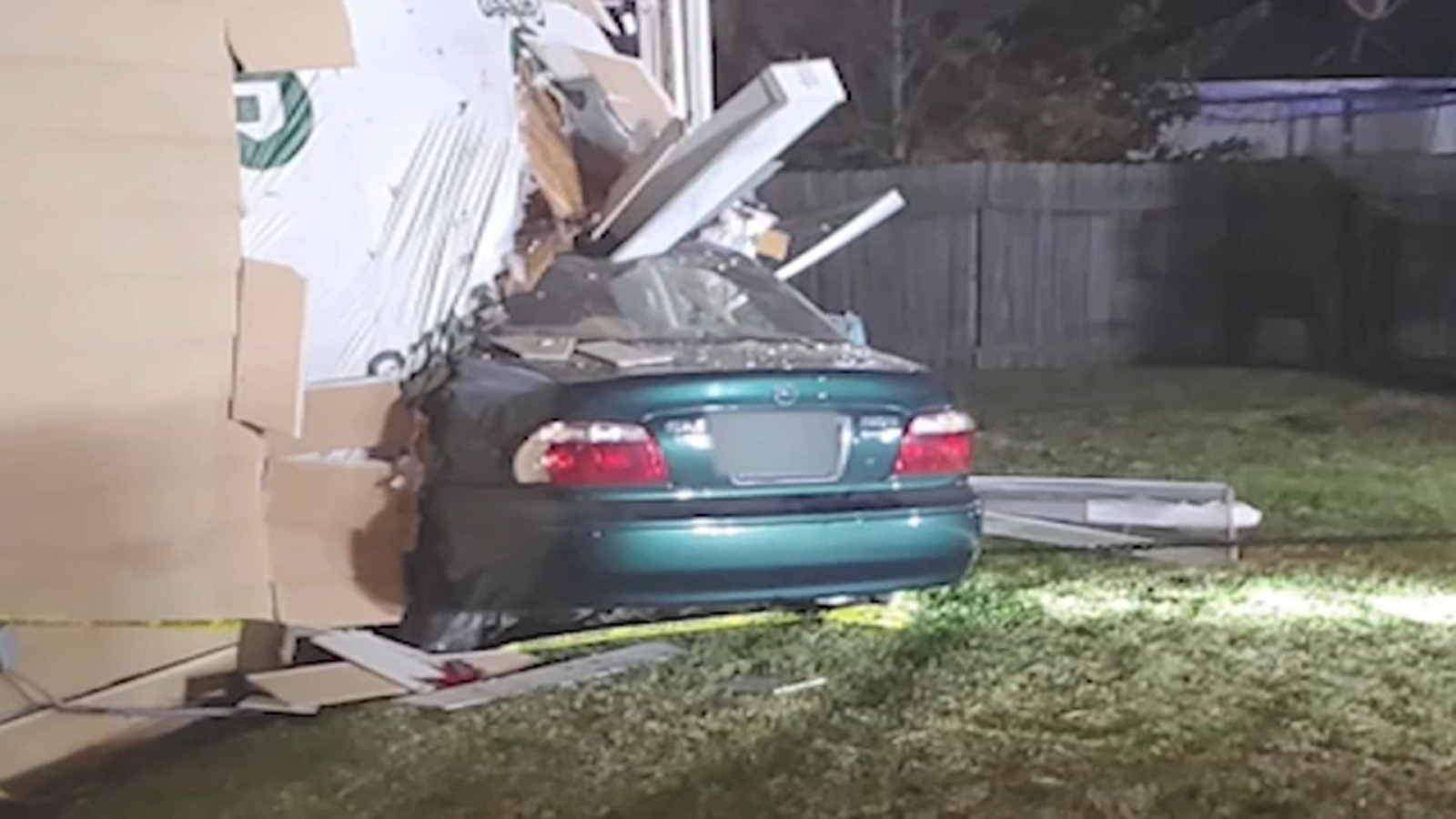 Great-grandmother crashes into home trying to escape shootout