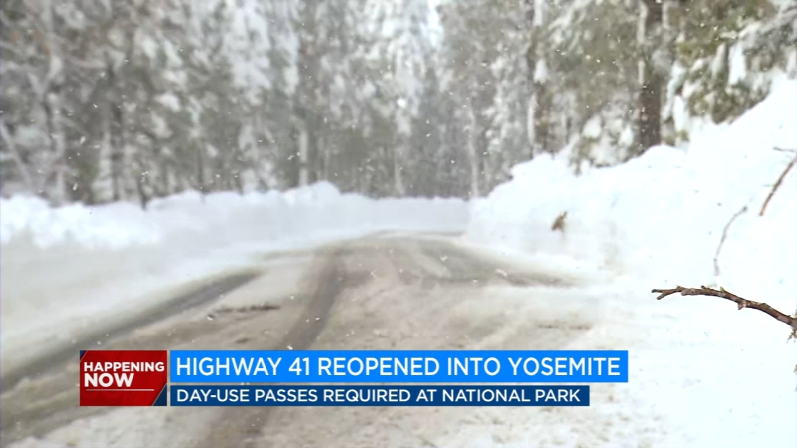 Highway 41 entrance to Yosemite National Park reopens after storm