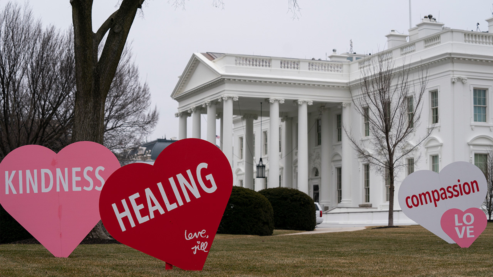 jill biden installs special valentine s day decorations on the white house lawn florida news times