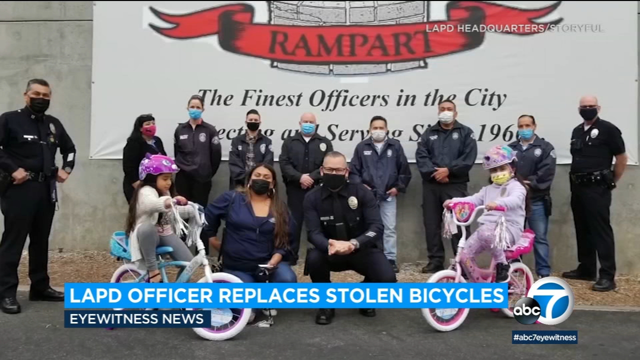 LAPD officer replaces stolen bicycles