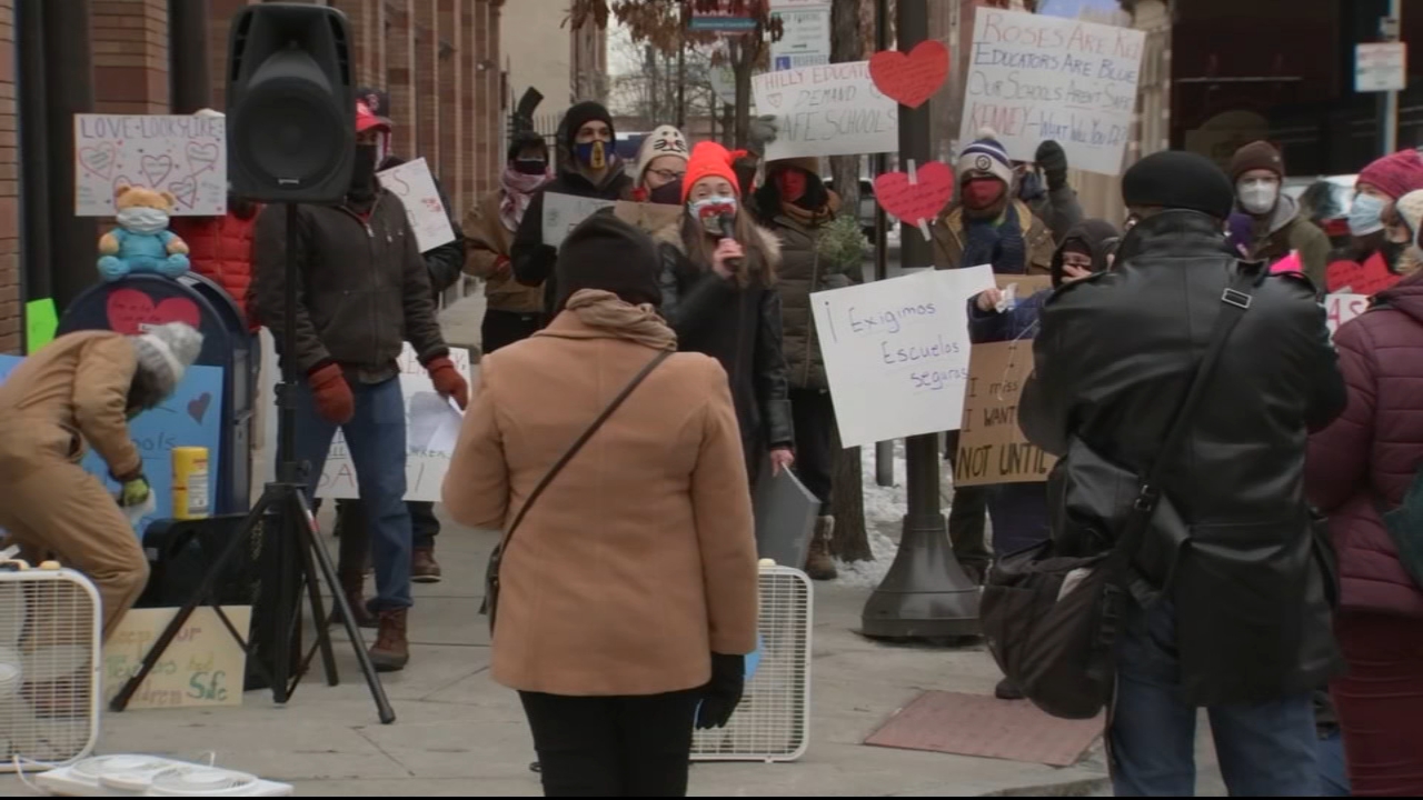 Teachers present snarky Valentine's Day gifts outside Mayor Kenney's house
