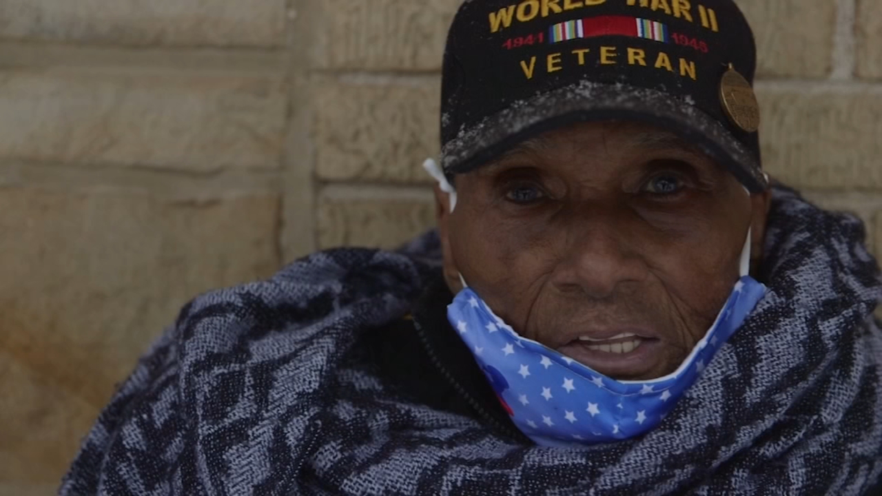 WWII veteran celebrates 100th birthday with snowy car parade