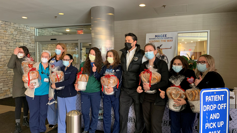 Hospital staff gets a Philly Pretzel thank you after life-saving treatment 