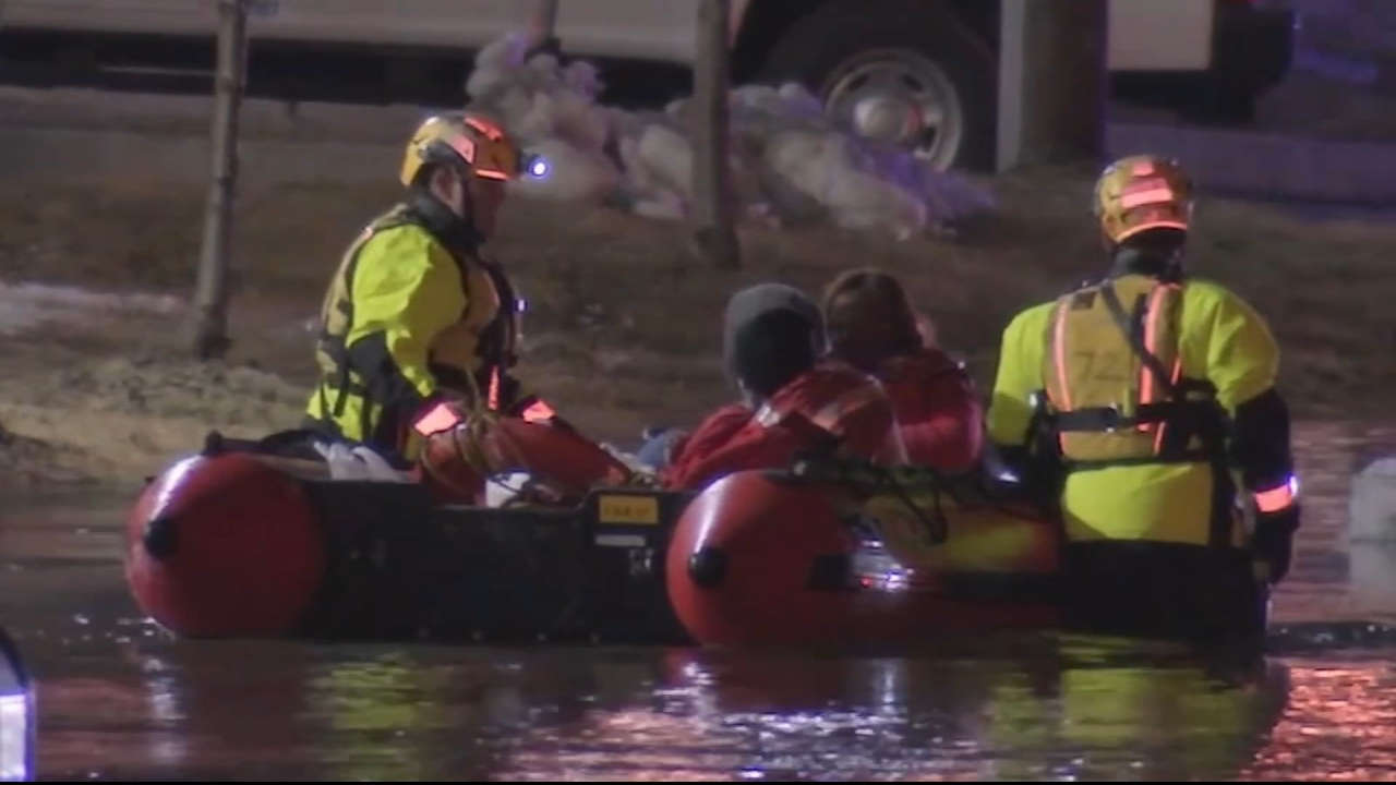 48-inch water main break traps 10 inside U-Haul storage facility
