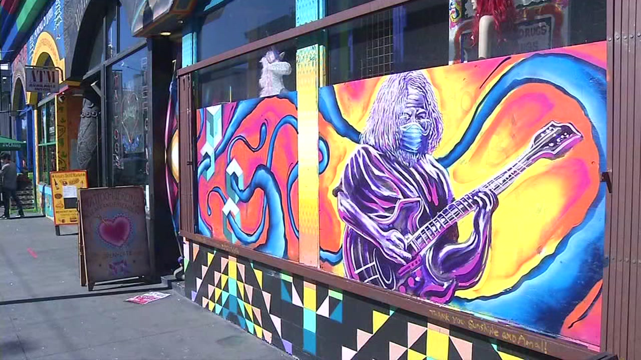 New SF mural shows Janis Joplin and Jerry Garcia in masks