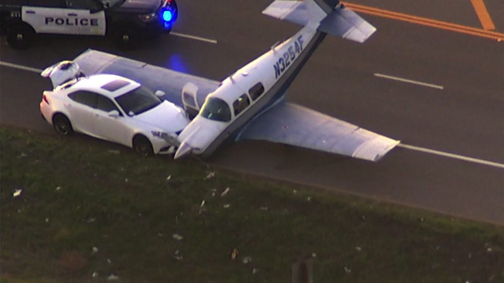 Plane makes emergency landing near Hwy 580