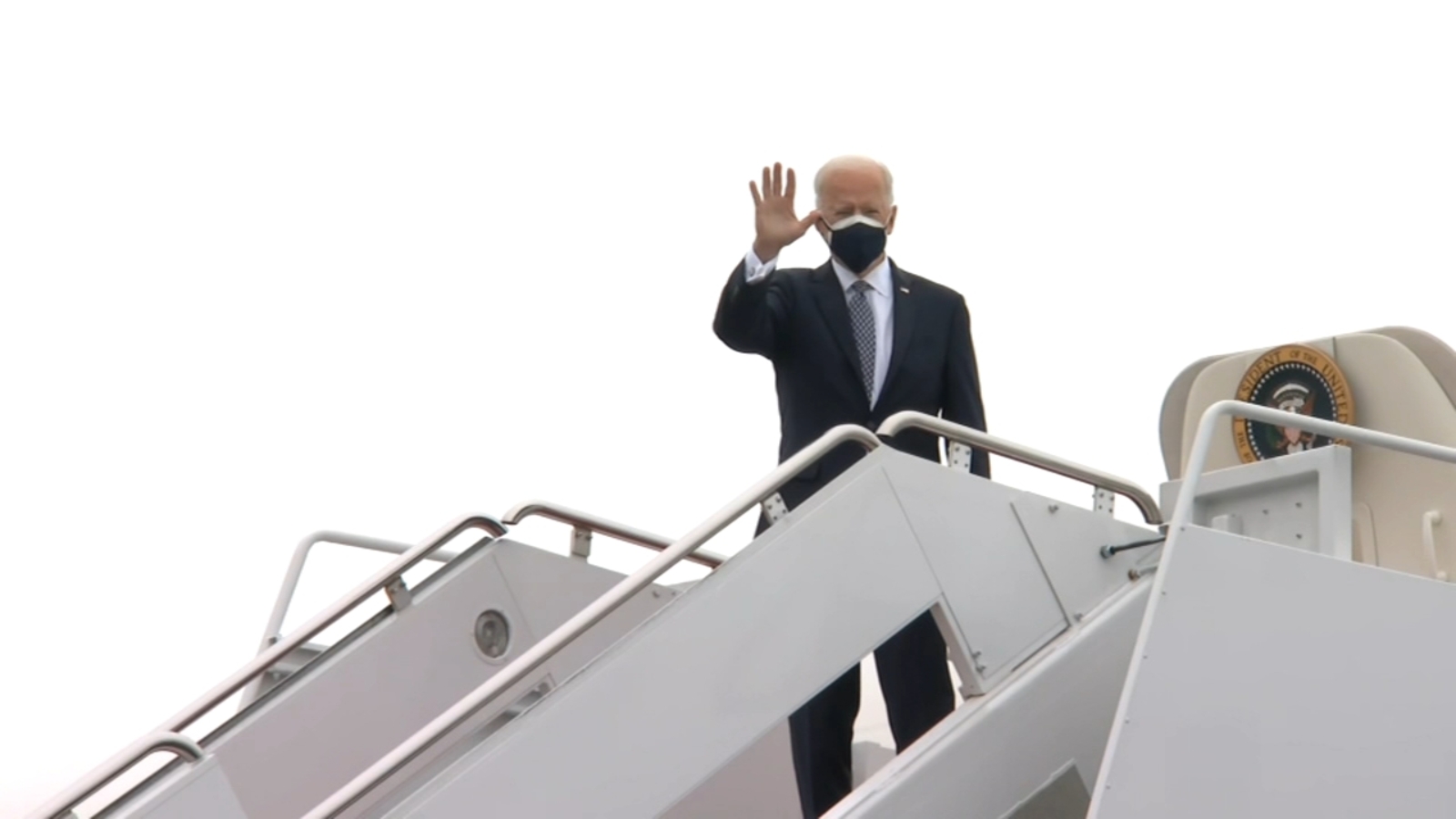 President Joe Biden visits Houston to survey winter storm damage, COVID-19 vaccination site