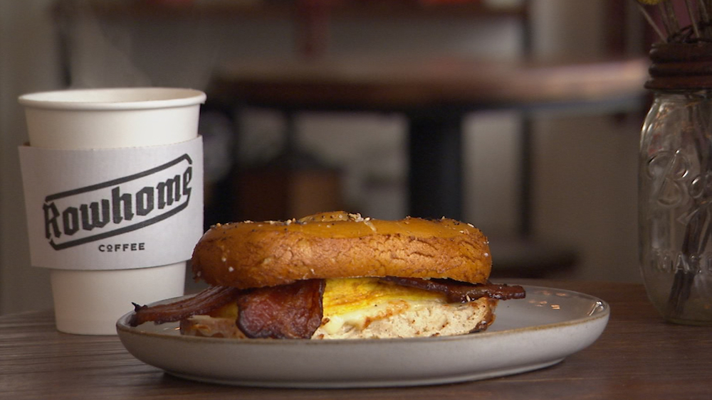 People are lining up for these pretzel breakfast sandwiches!