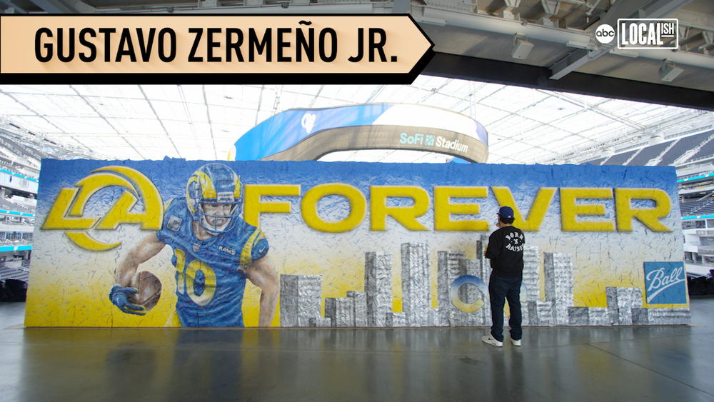 LA Rams team up with local artist to inspire people to go green