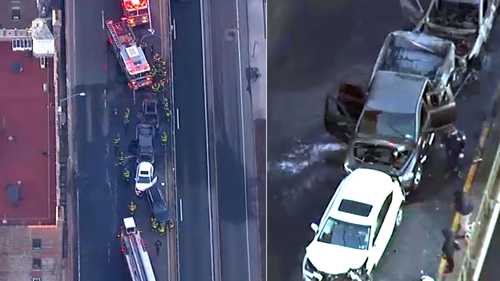 BQE crash: Fiery, multi-vehicle pileup shuts down Brooklyn-Queens