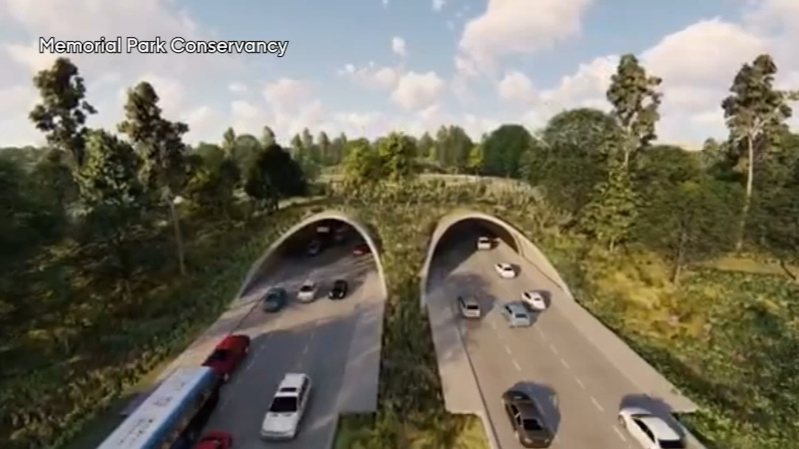 New Memorial Park land bridge tunnels could be partially opened by late