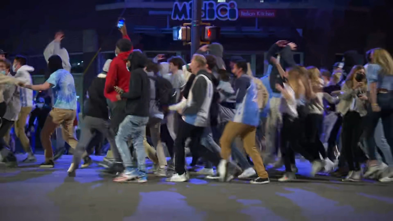 UNC fans rush Franklin Street after UNC beats Duke; school reacts 