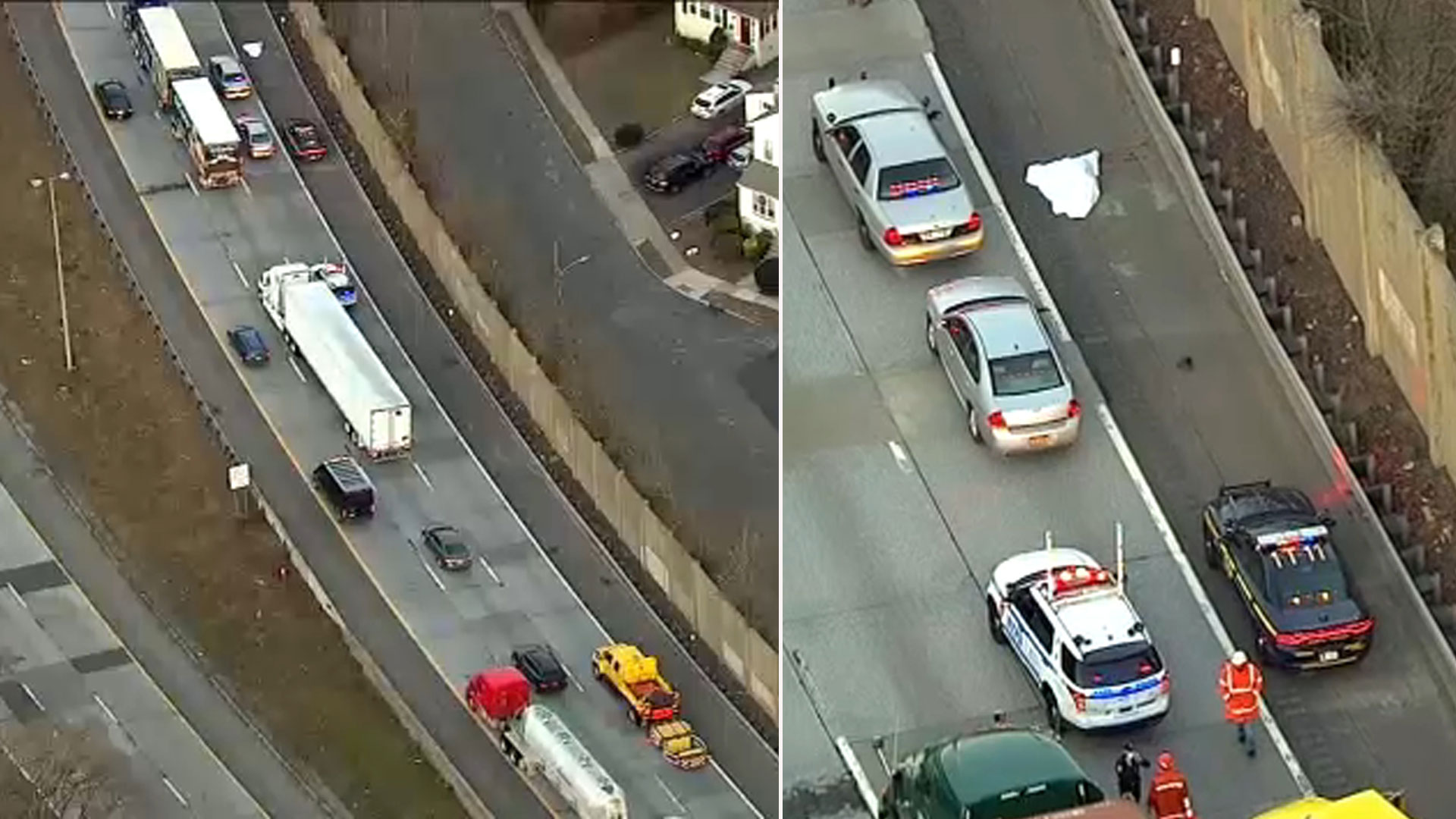 Person struck and killed on NE Thruway