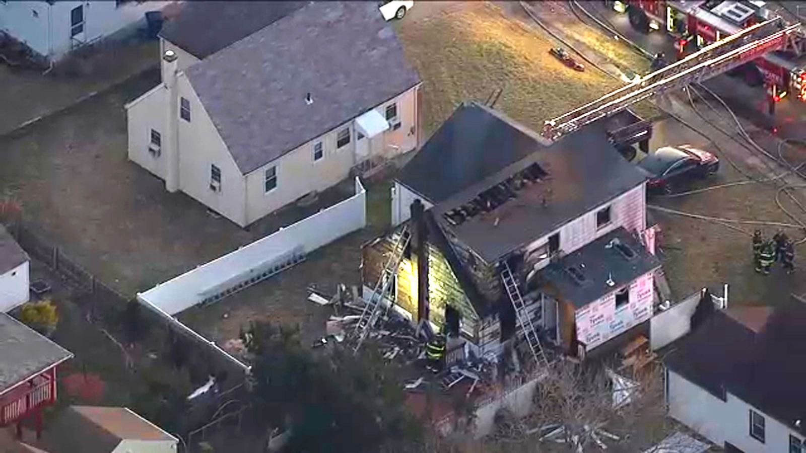 2 firefighters hurt battling house fire in Hackensack, New Jersey