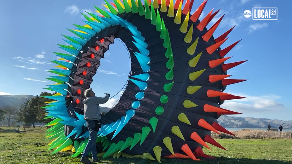 The 'Kite Man of Martinez' takes flight
