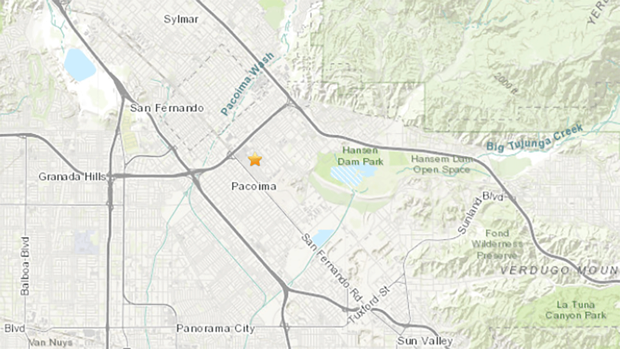Small earthquake hits Pacoima area