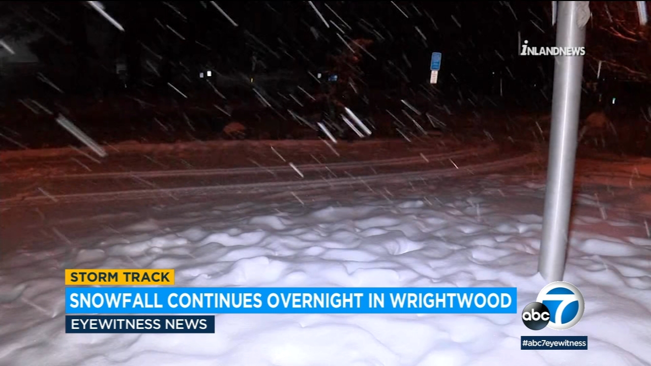 Storm dumps several inches of snow in Wrightwood