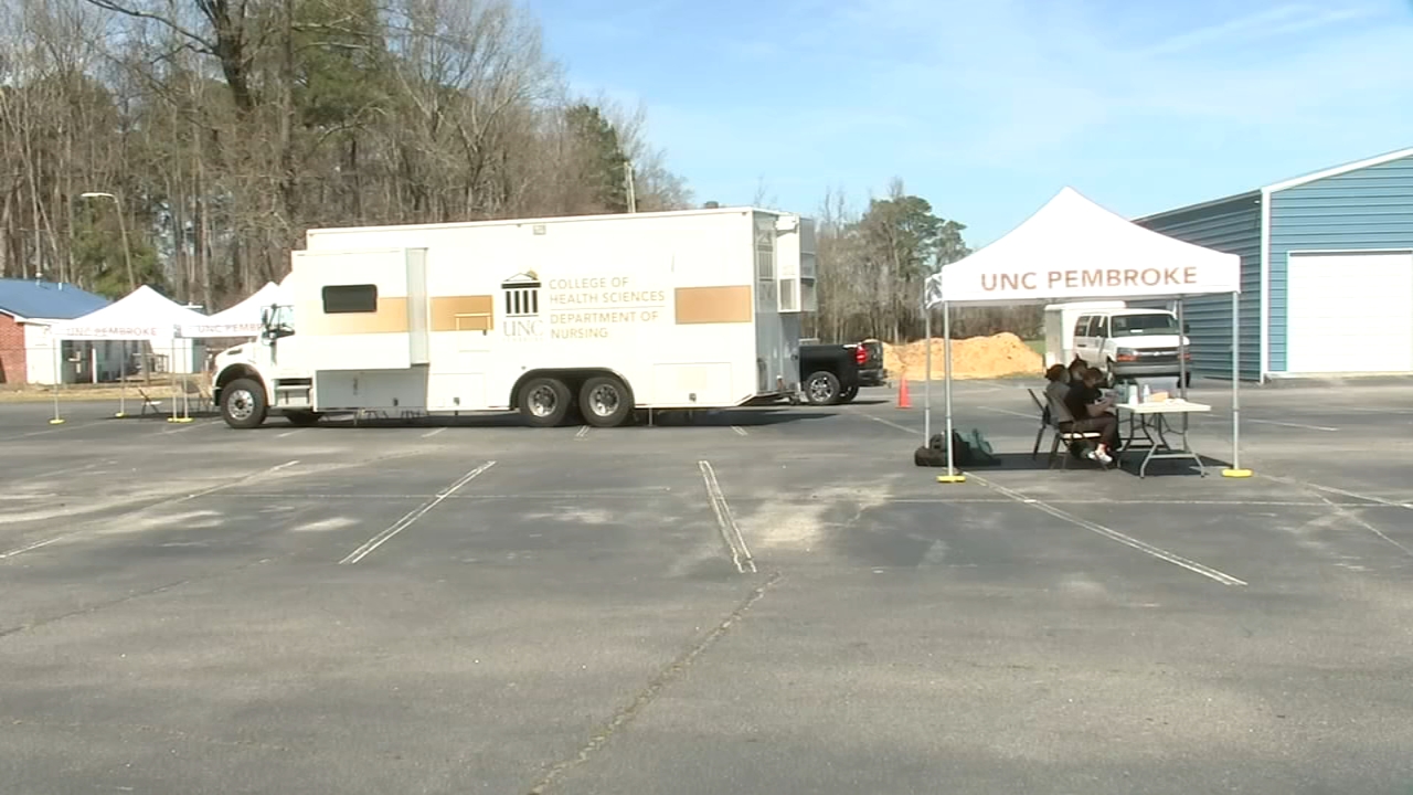 UNC Pembroke mobile vaccine clinic aimed at American Indians
