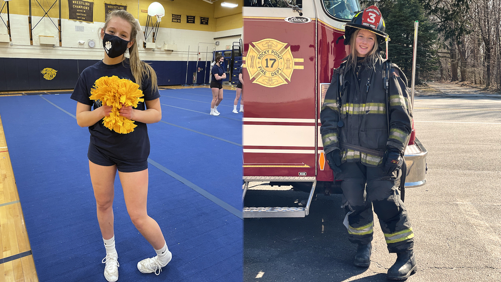 Long Island teen cheers by day and fights fires by night