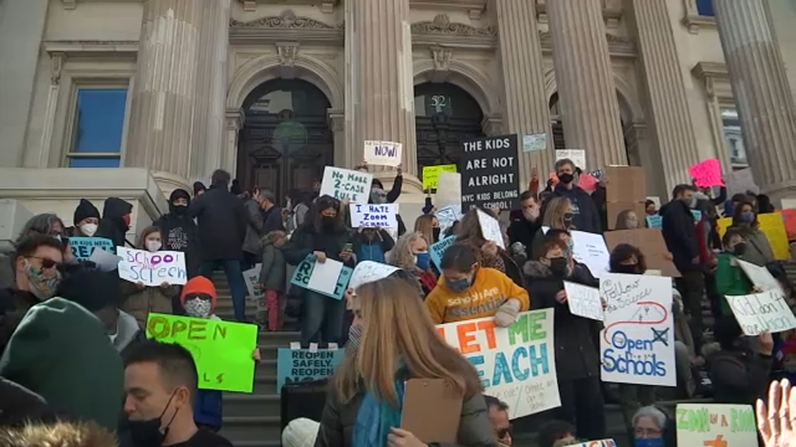 COVID NYC Update: 'Keep Schools Open' rallies being held in New York ...
