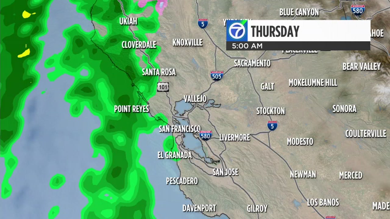 Rain, wintery showers heading to Bay Area