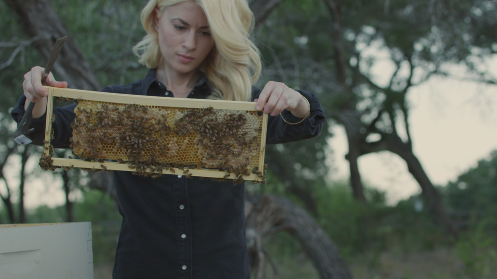 Viral TikTok beekeeper scoops up bees with her hands