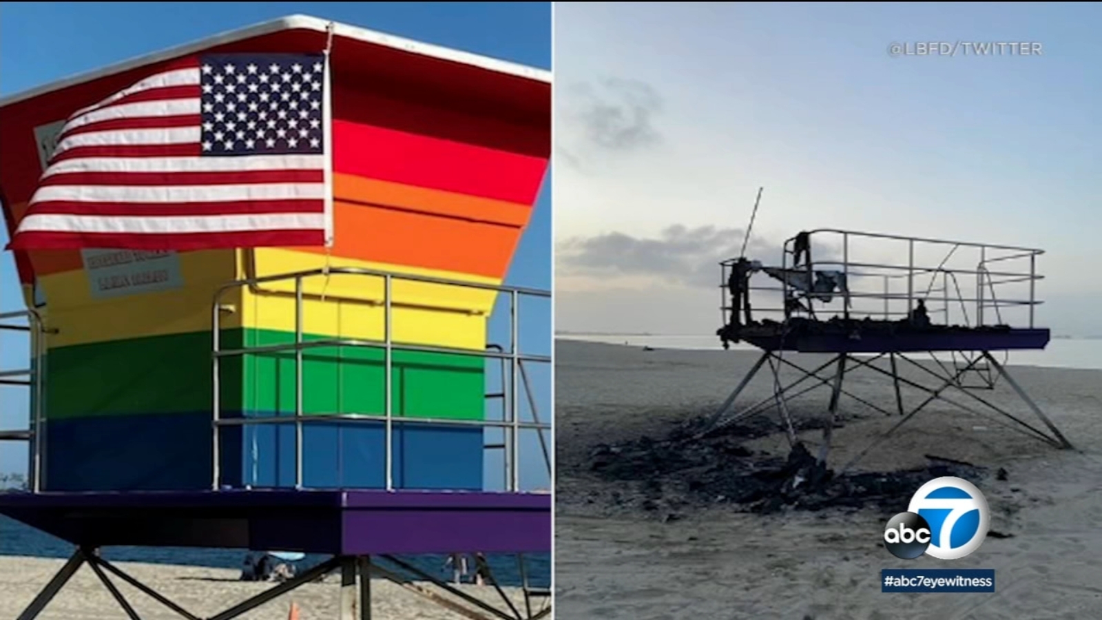 New Lifeguard Tower Already In The Works After Original One In Long Beach Burns Down Abc7 Los Angeles