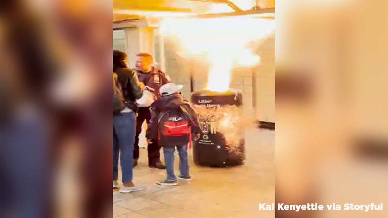 Scary video: Trash can explodes in Times Square subway station to