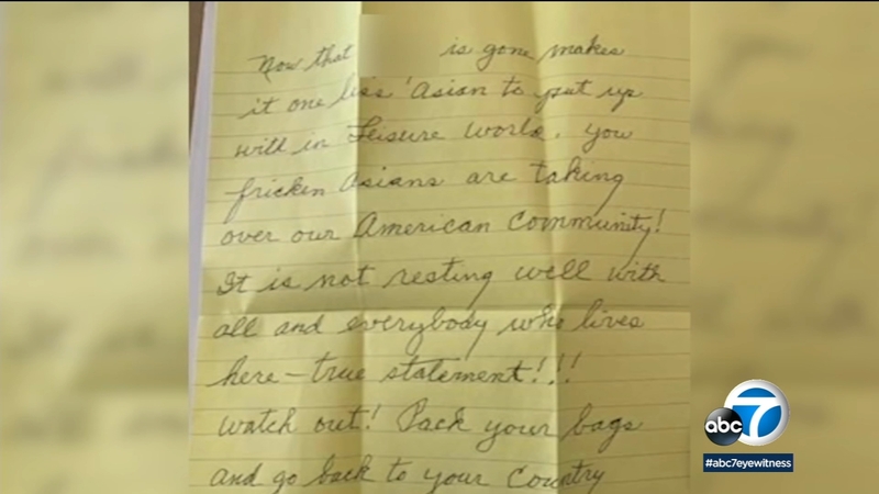 10448847 032521 Kabc 6p Racist Letter Vid Jpg W 800 R 16 9