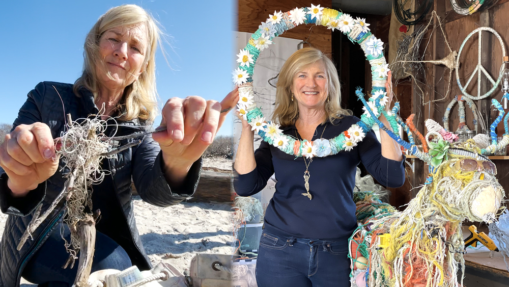 Trash to treasure, artist creates beautiful sculptures from pollution