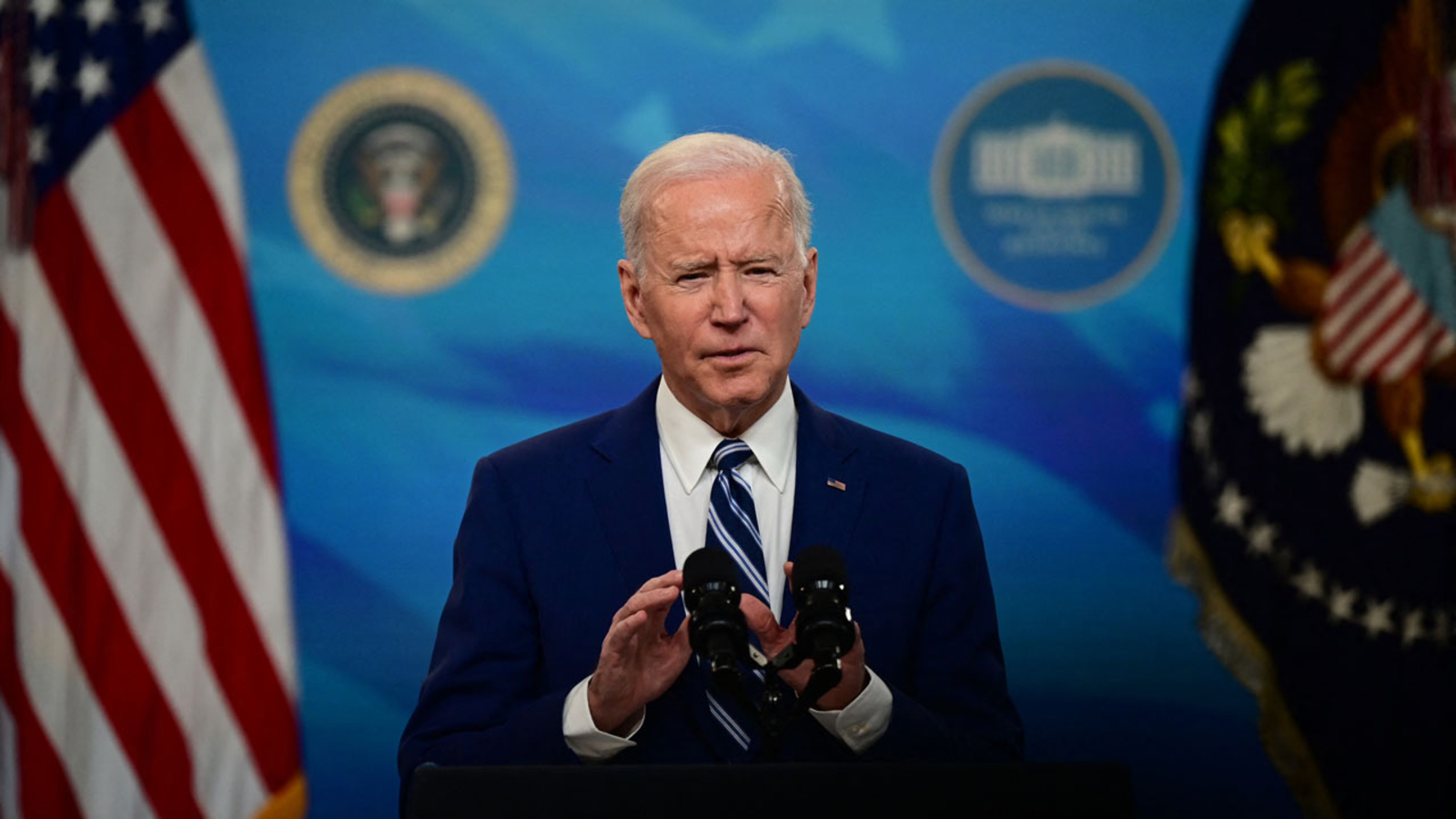 Biden speech today President announces 90 of adults will be COVID