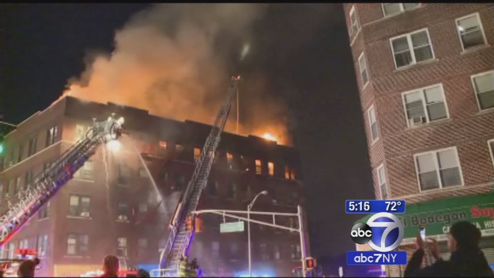 2 firefighters injured in 8-alarm fire in Passaic, New Jersey - ABC7