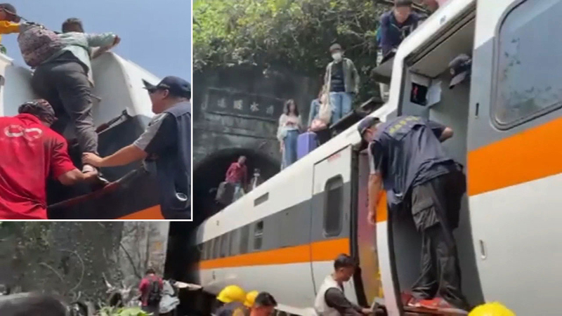 Taiwan train crash: At least 48 dead in rail accident in Hualien county,  dozens injured - ABC7 Chicago