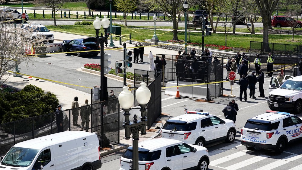 Car rams U.S. Capitol barricade, injuring 2 officers
