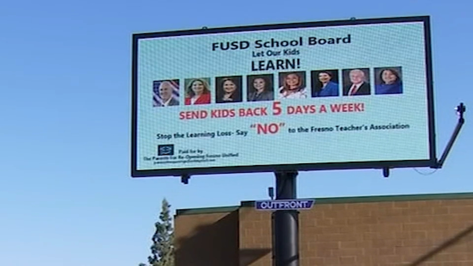 Fresno Unified parents purchase billboards advocating for inperson