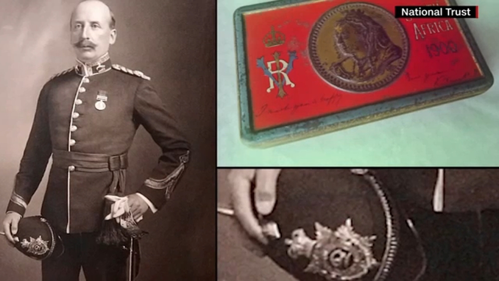 Royal box of chocolates from 1900 discovered in war helmet