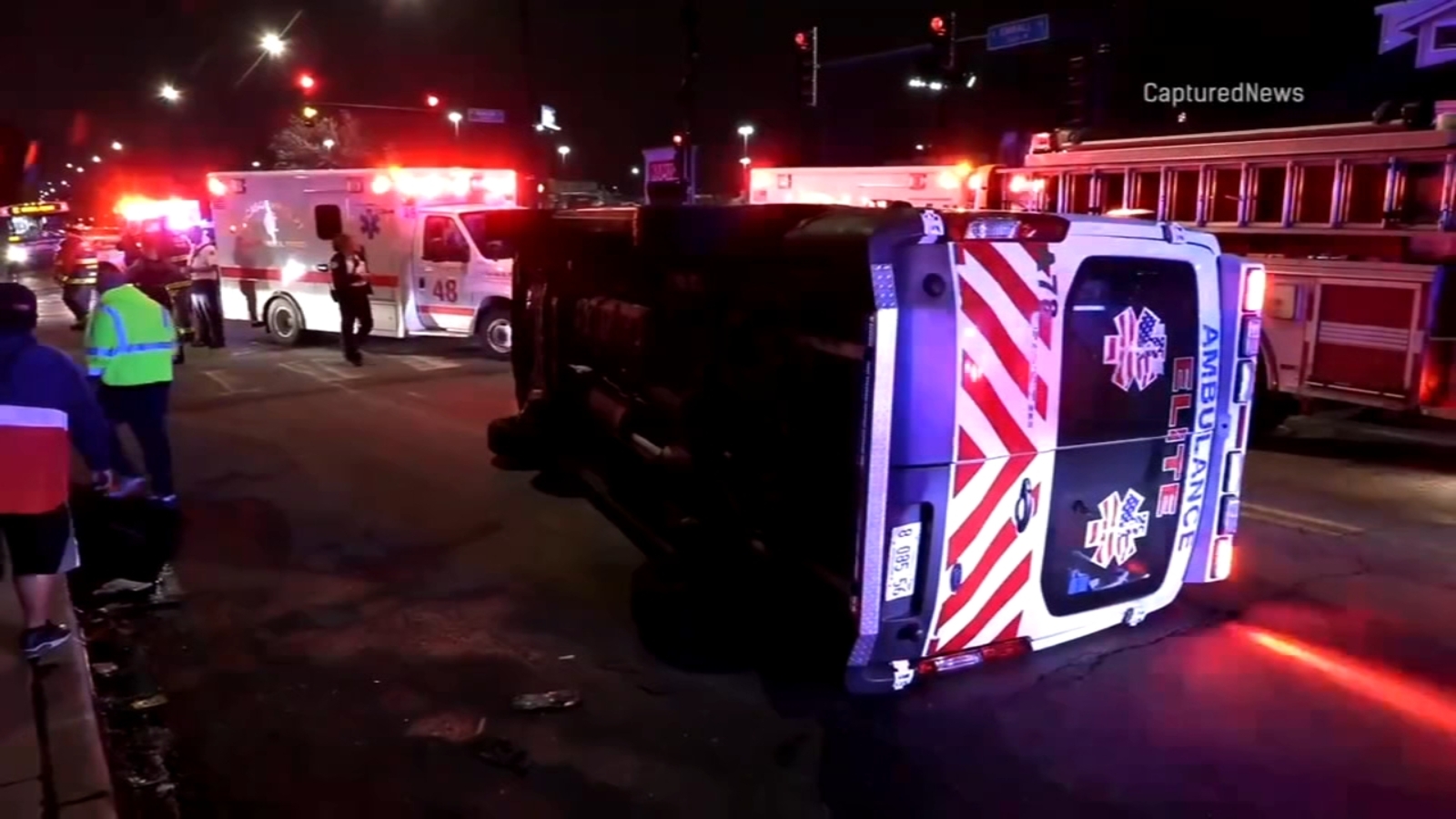 Avondale crash between car, ambulance on Addison leaves 2 hurt, Chicago