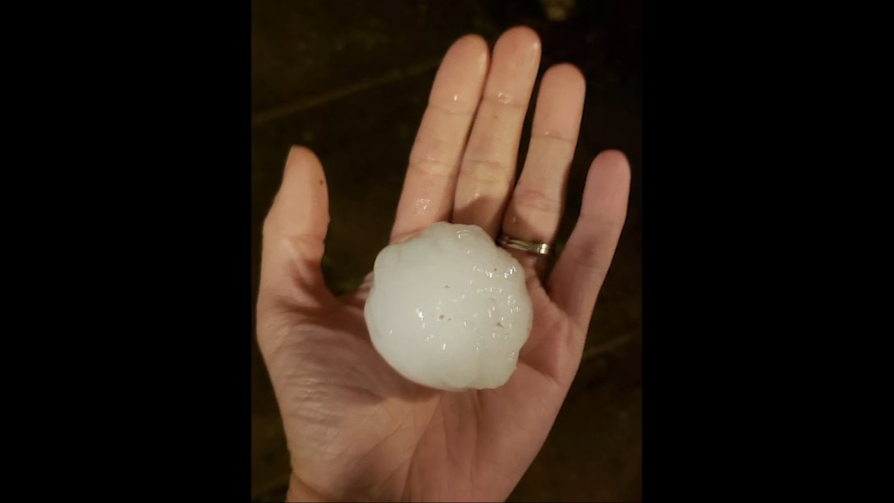 Baseball size hail damages cars, homes in Bryan/College Station