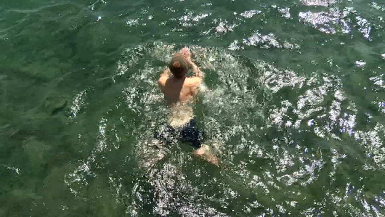 CA man swims in cold Lake Tahoe each day to raise money for charity