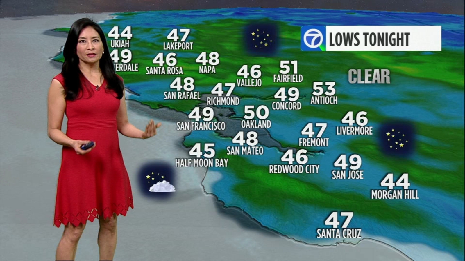 AccuWeather forecast Clear and mild tonight, warmth continues into